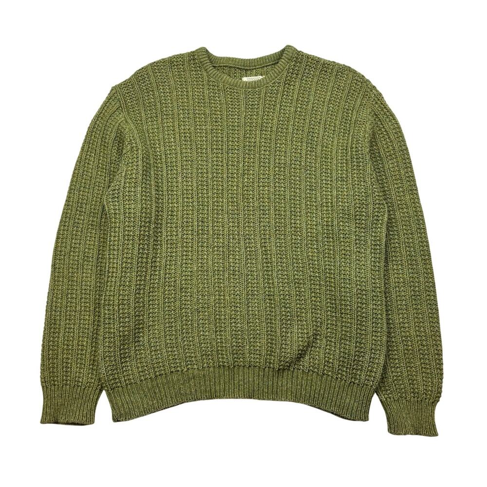 Vintage Cape Isle Knitters Mohair Wool Blend Fisherman Sweater Large Kurt Cobain